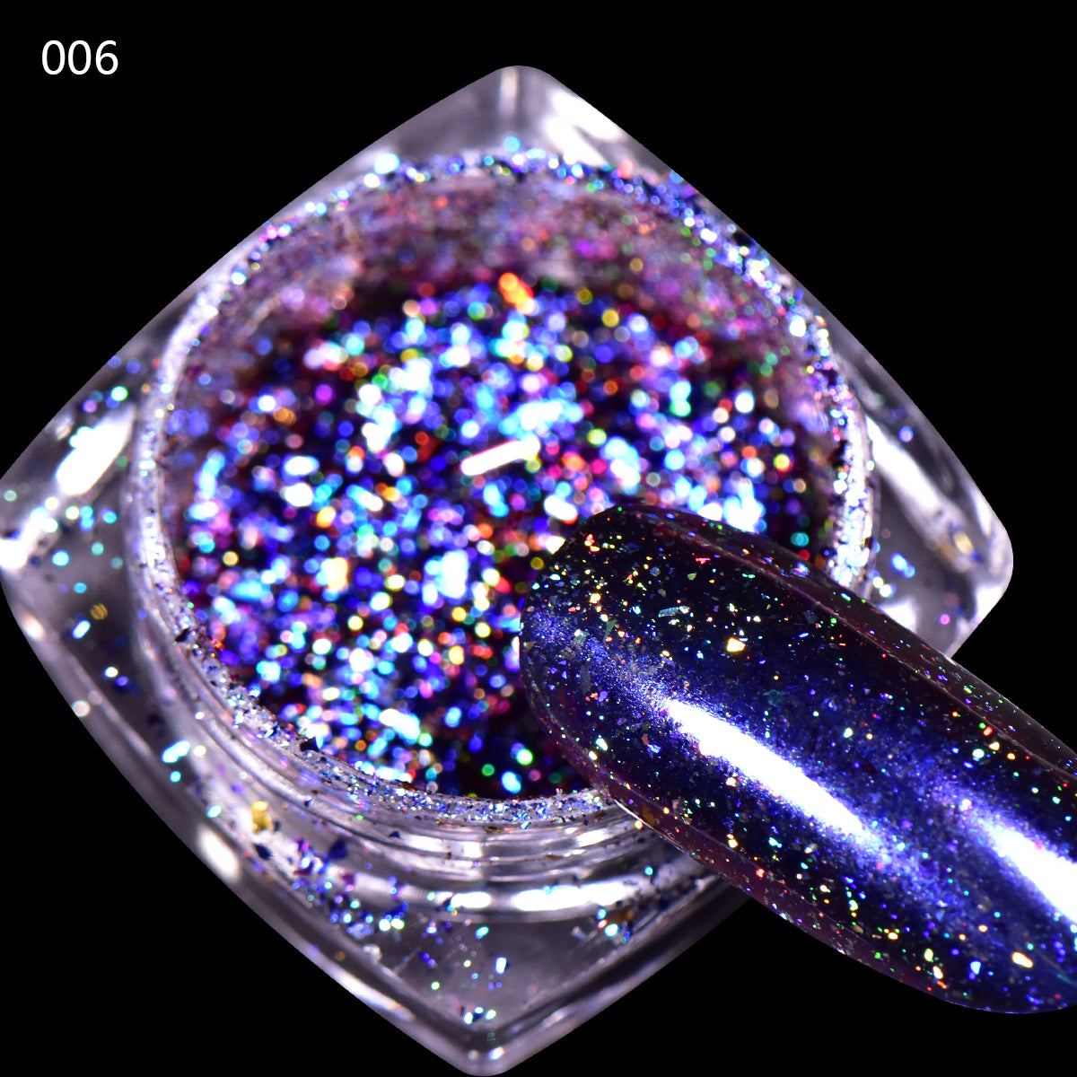 0.1g Chrome Holo Flakes Starry Nail Powder Nail Art Glitters Dust For ...