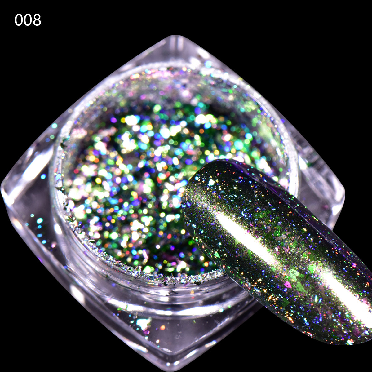 0.1g Chrome Holo Flakes Starry Nail Powder Nail Art Glitters Dust For ...