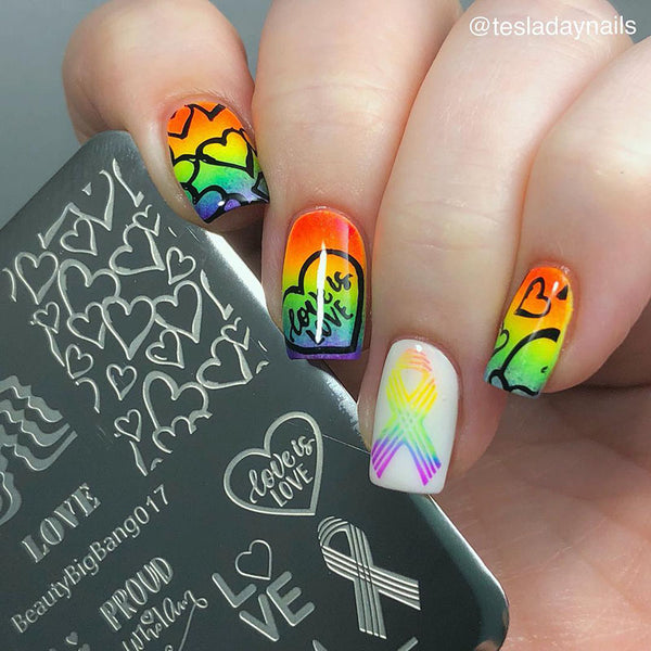 gay pride rainbow glass plates and bowls