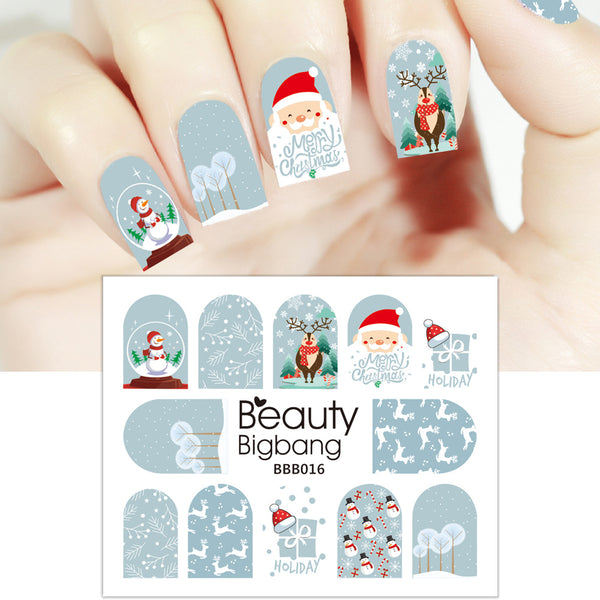 christmas nail art transfers