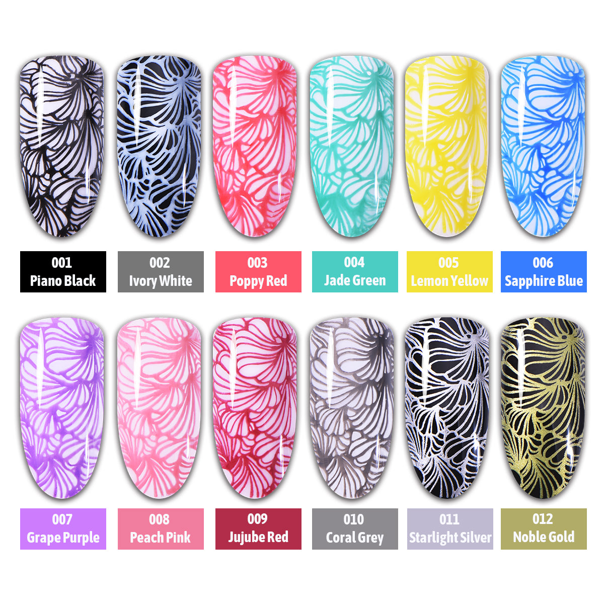8ML Nail Stamping UV Gel Polish Lacquer Soak Off Varnish For Manicure ...