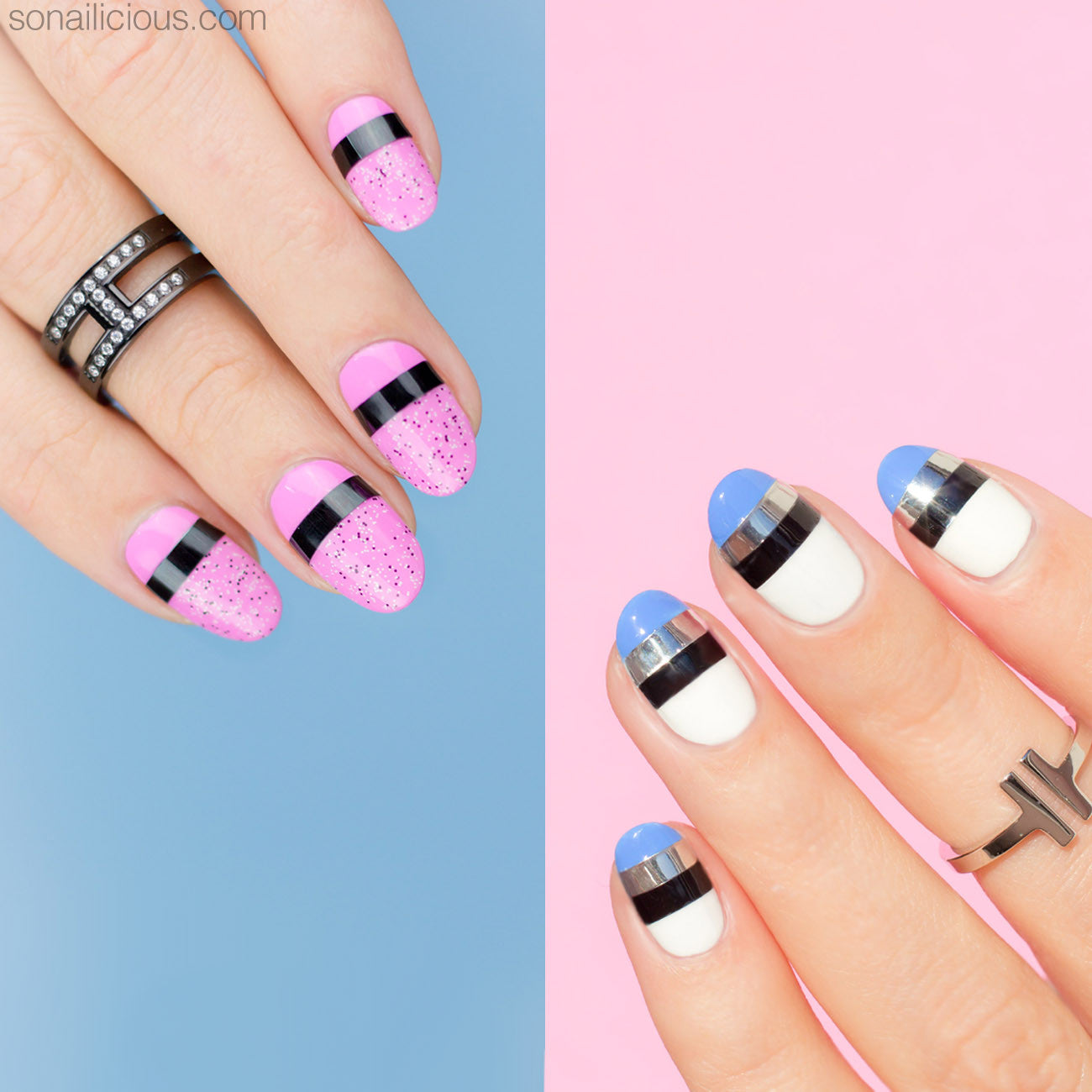 HOW TO: Easy Striping Nail Art - SoNailicious Boutique
