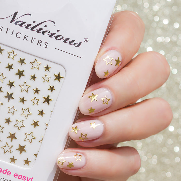 gold nail stickers