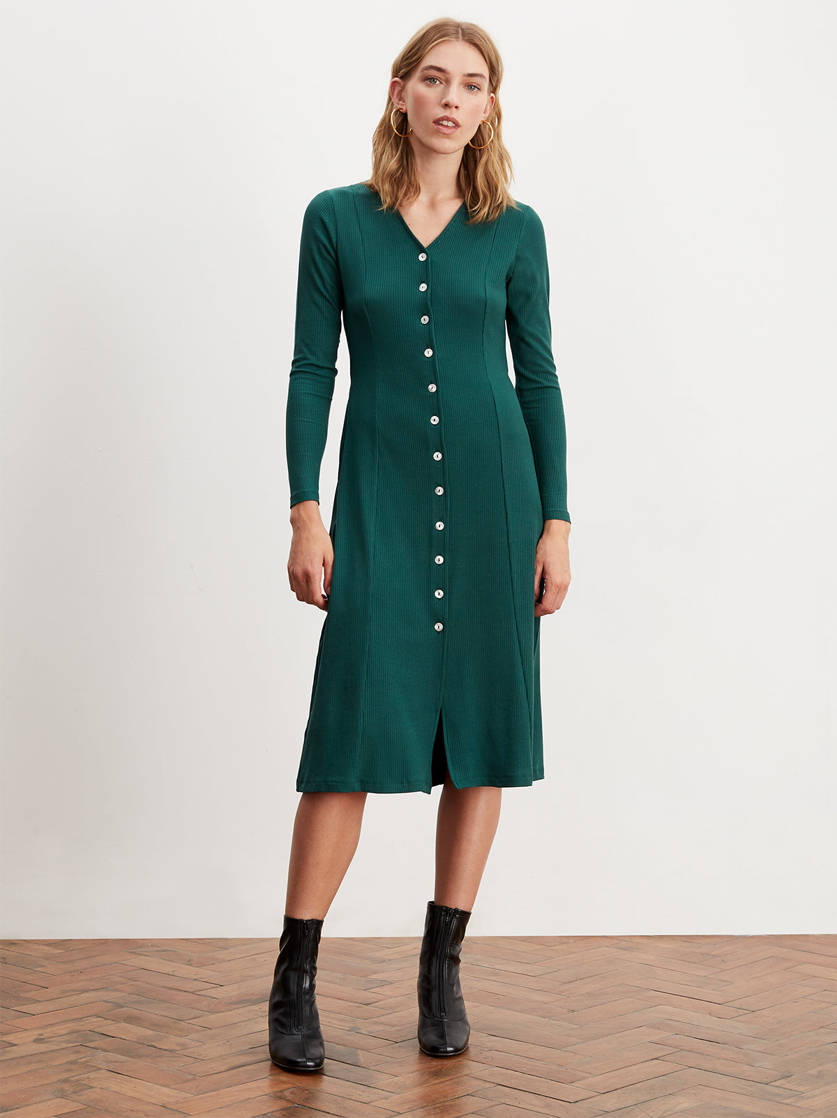 ribbed jersey dress