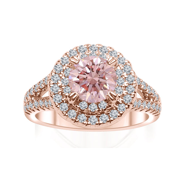 lab created diamond rose gold