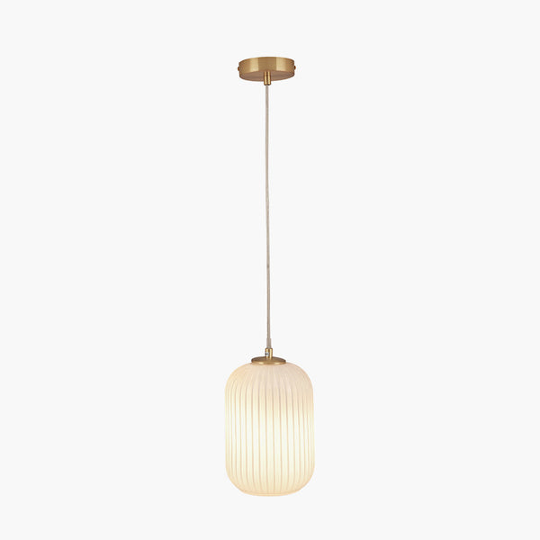 Glass Pendant I White I Soft Gold I Lighting I Chiswick I Decorexi