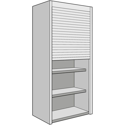 Tambour Door Dresser Unit 330mm Depth Includes Stainless Steel