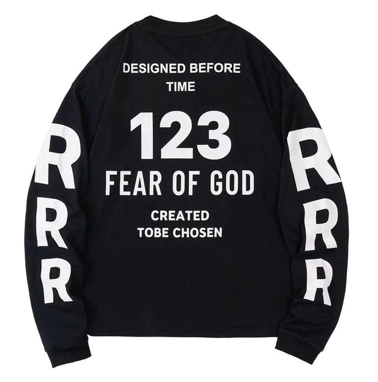 RRR 123 FEAR OF GOD 長袖Tシャツ