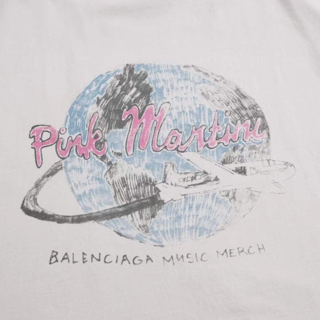 BALENCIAGA MUSIC MARTINI MERCH T-shirt