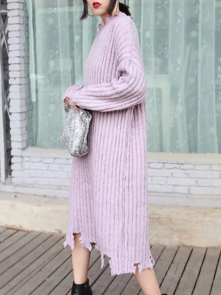 heavy knit sweater dress