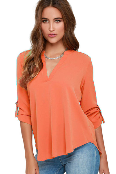 Top Of My Love Plunging Neck Chiffon Blouse – INXCY
