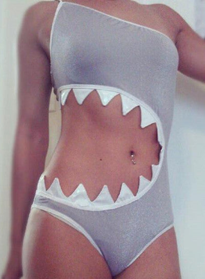 shark pattern bikini