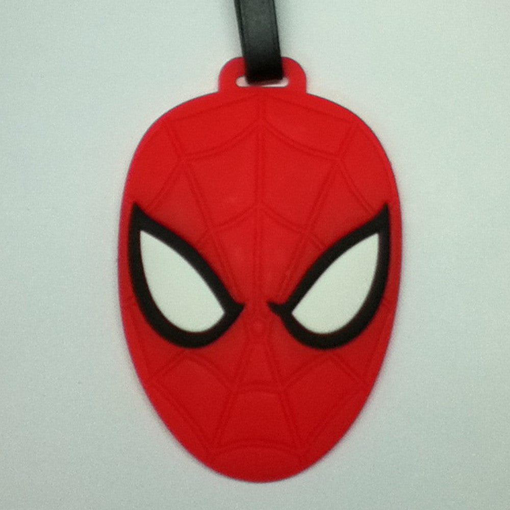 spiderman luggage tag