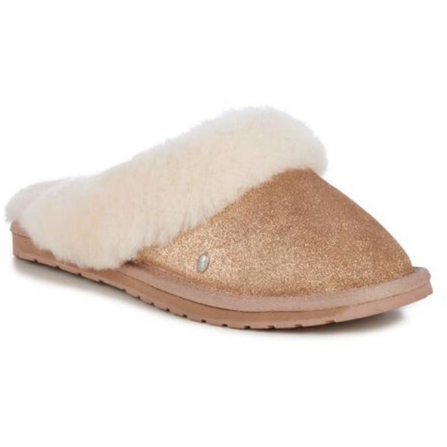 slippers rose gold