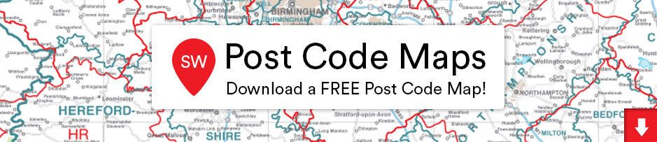 royal mail postcode finder uk map Free Postcode Wall Maps Area Districts Sector Postcode Maps royal mail postcode finder uk map