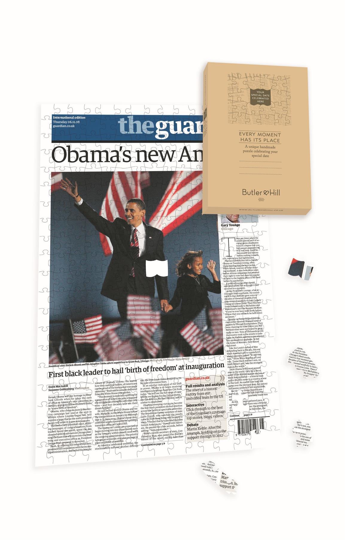 Personalised The Guardian Front Page Newspaper Jigsaw Puzzle