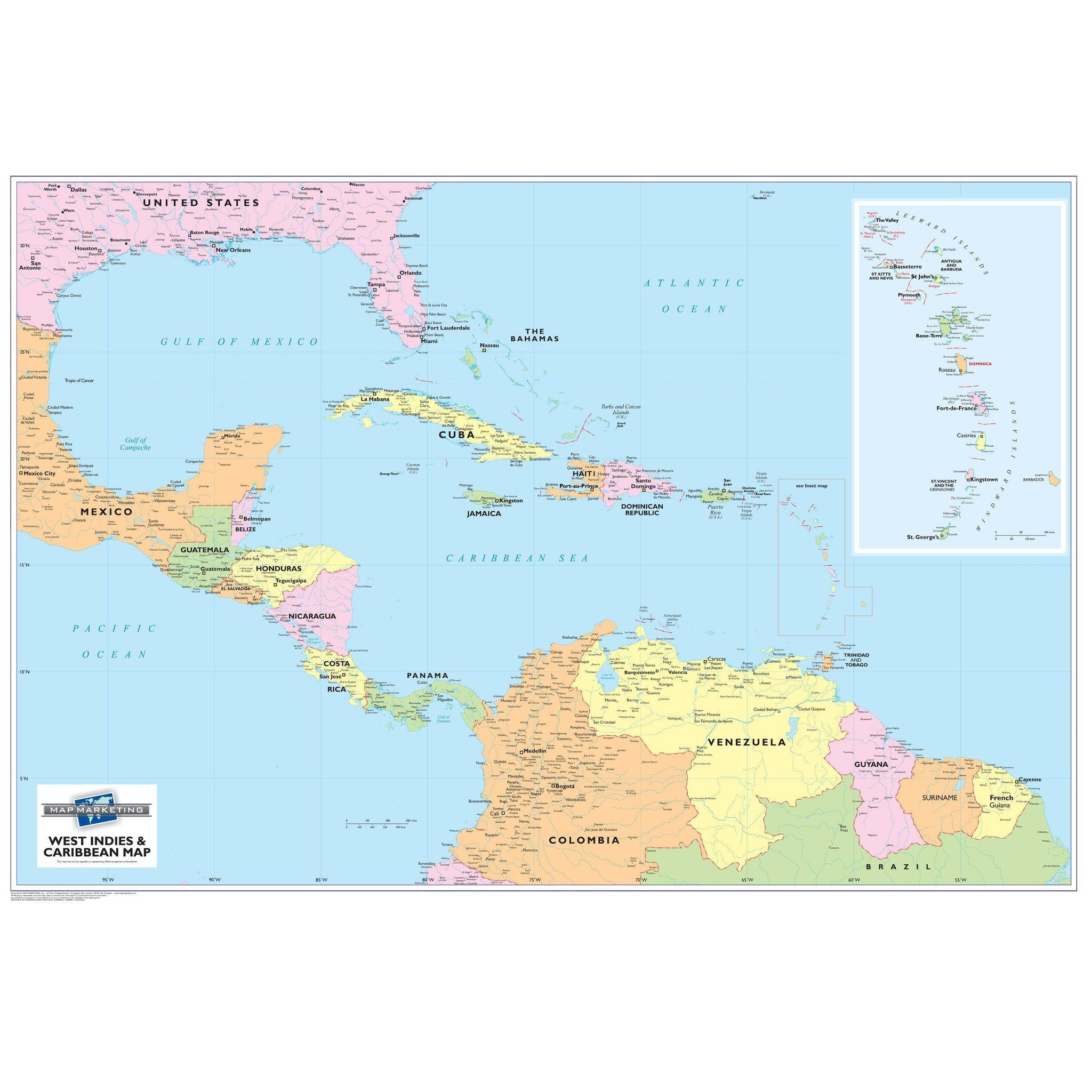 Caribbean Map