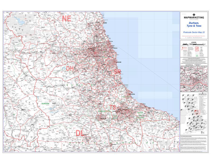 Durham Tyne And Tees Newcastle Upon Tyne Postcode Wall Map Sector   Wall Maps Durham Tyne And Tees Newcastle Upon Tyne Postcode Wall Map Sector Map 22 1 1024x1024@2x 