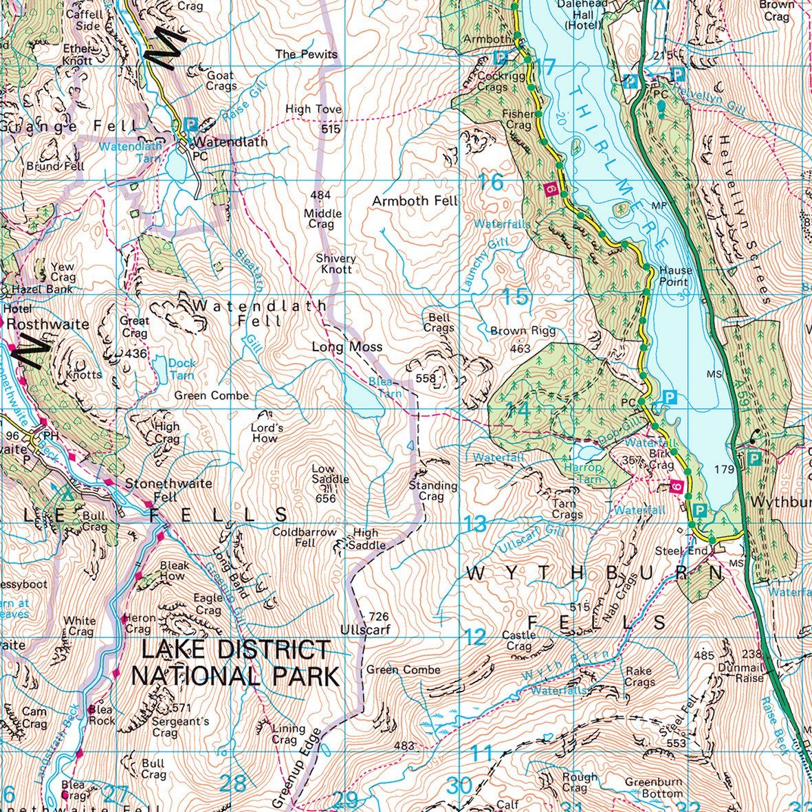 Map England Lake District