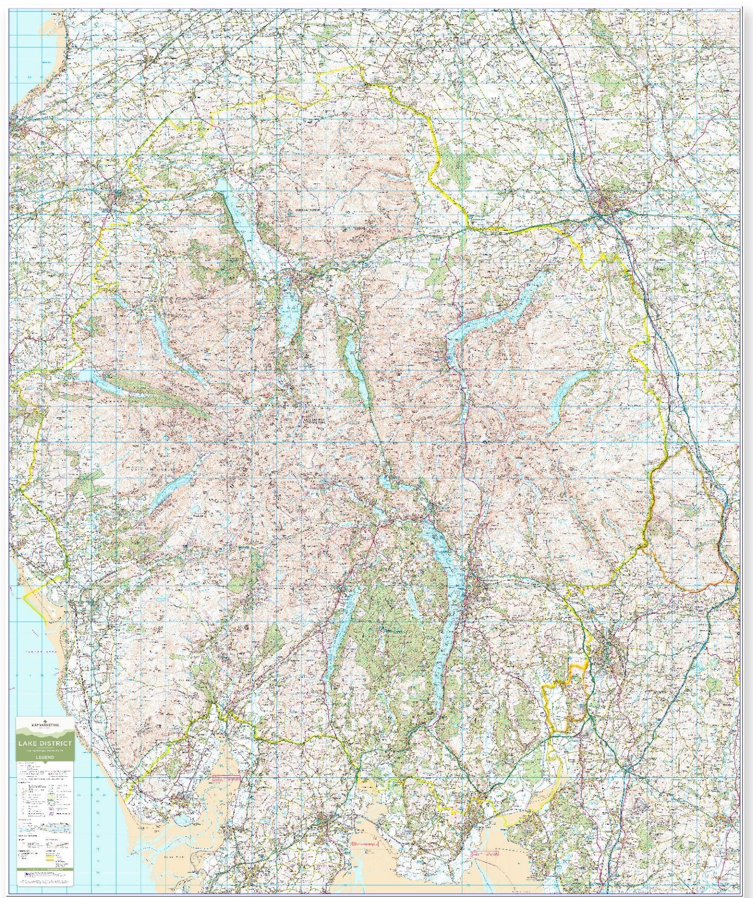 Map England Lake District