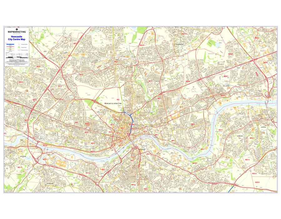 newcastle map