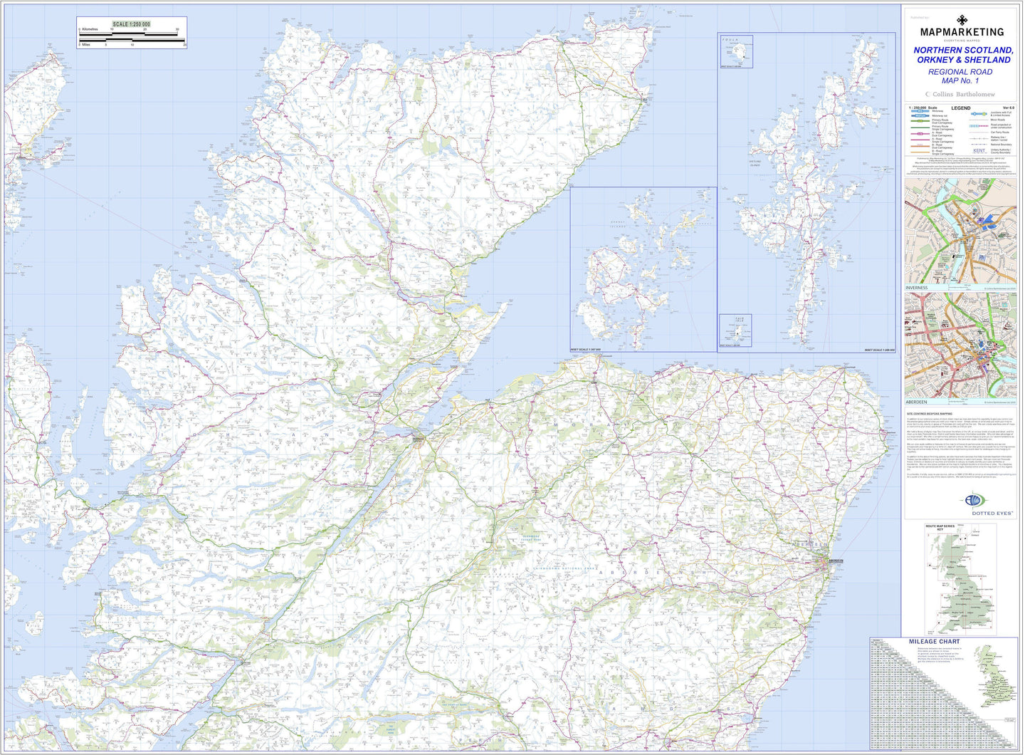Wall Maps Northern Scotland Orkney And Shetland Regional Road Map Wall Map 1 1 720x@2x ?v=1524498433