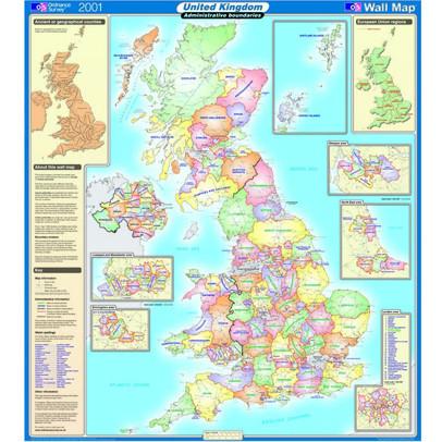 ordnance survey maps uk Ordnance Survey United Kingdom Wall Map Series ordnance survey maps uk