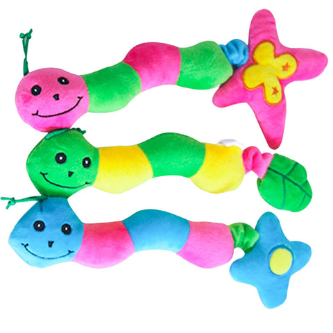 large caterpillar dog toy