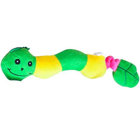 large caterpillar dog toy