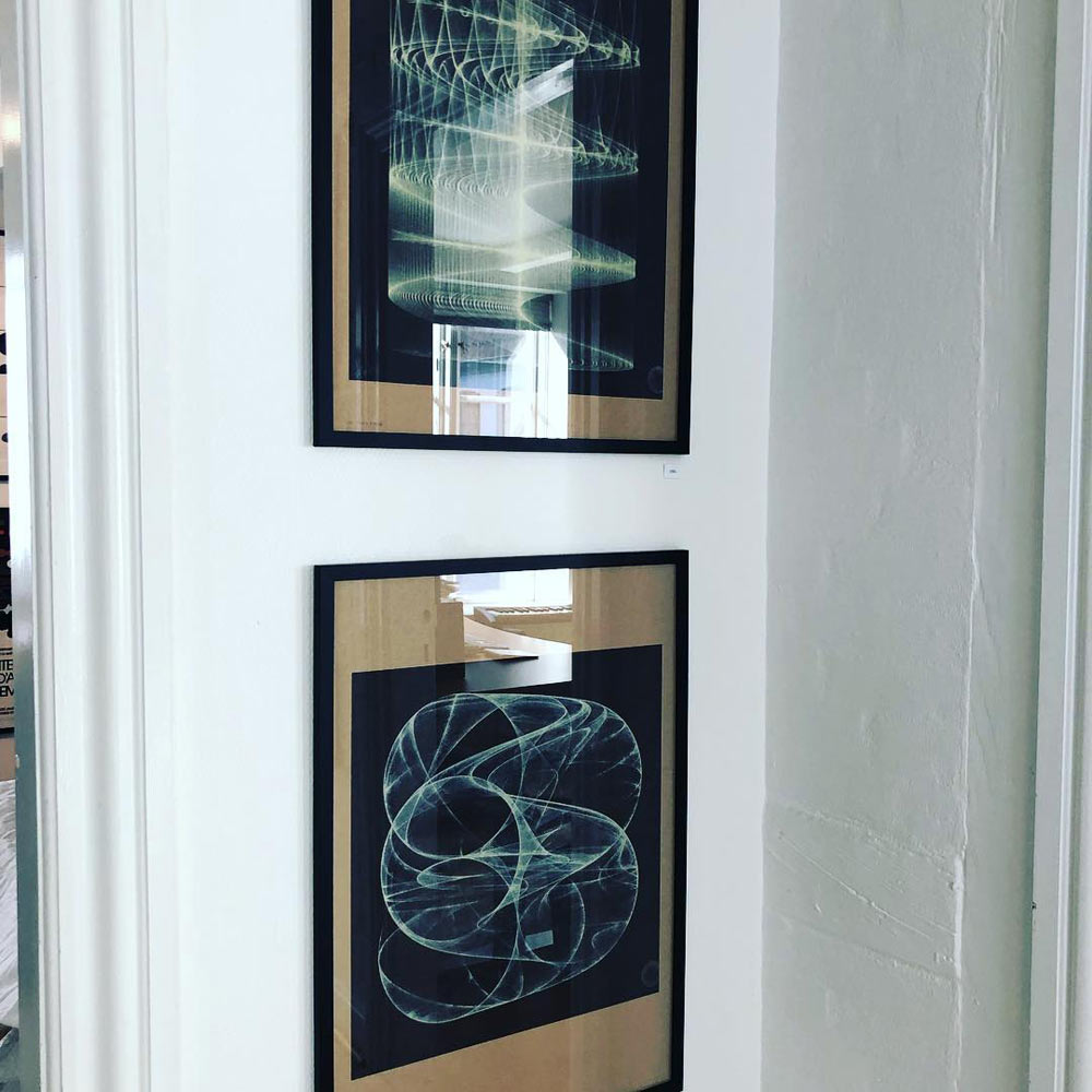 framed abstract art prints in gallery