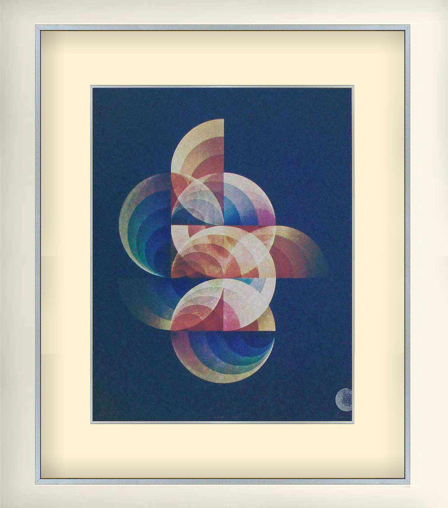 blue abstract art print