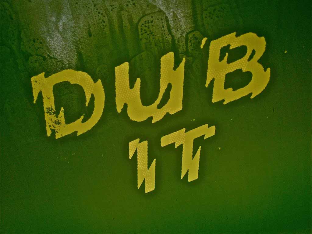 rough cut up typography detail from this dub reggae theme art print