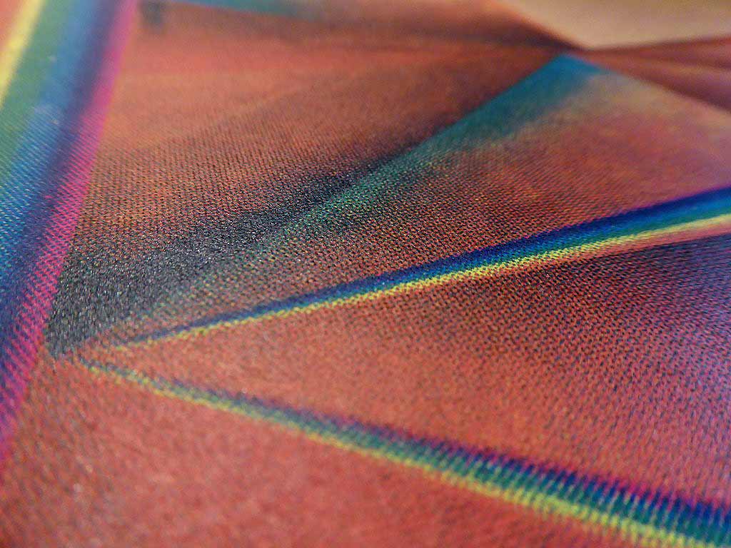 rainbow theme geometric art print