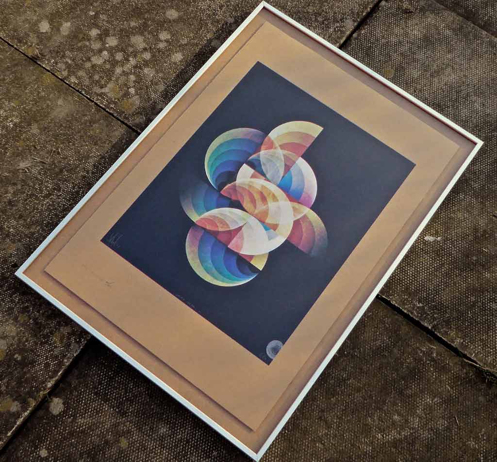 bauhaus style geomettric theme abstract art print