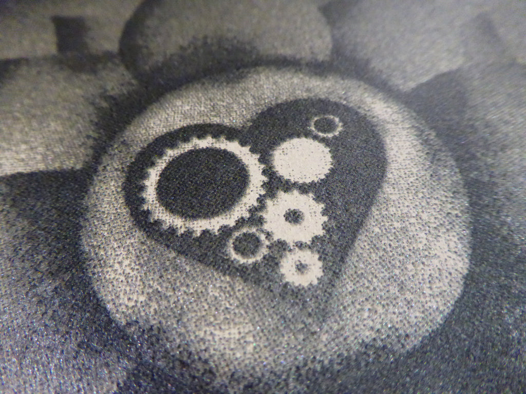 heart and clock components detail from this limited edition art print taken from dreadzones escapades album cover