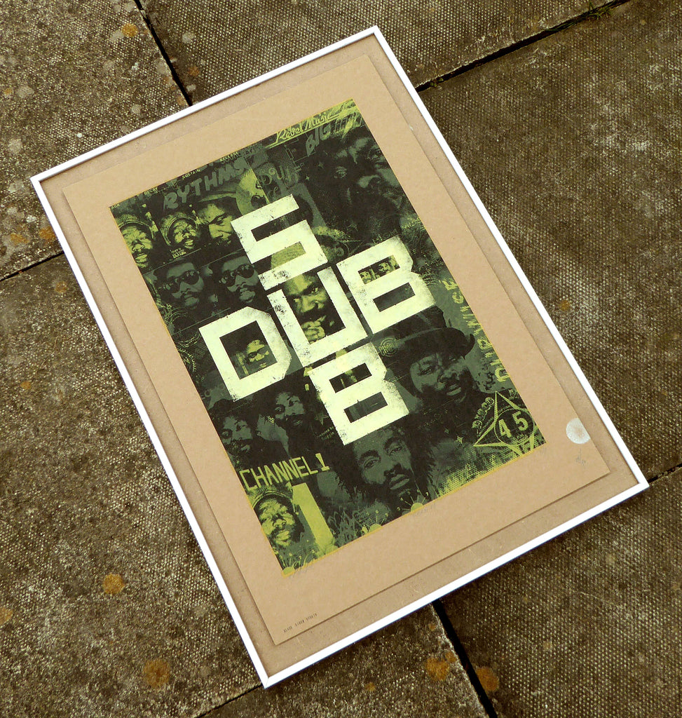 reggae sound system themed art print made with the silkscreen process