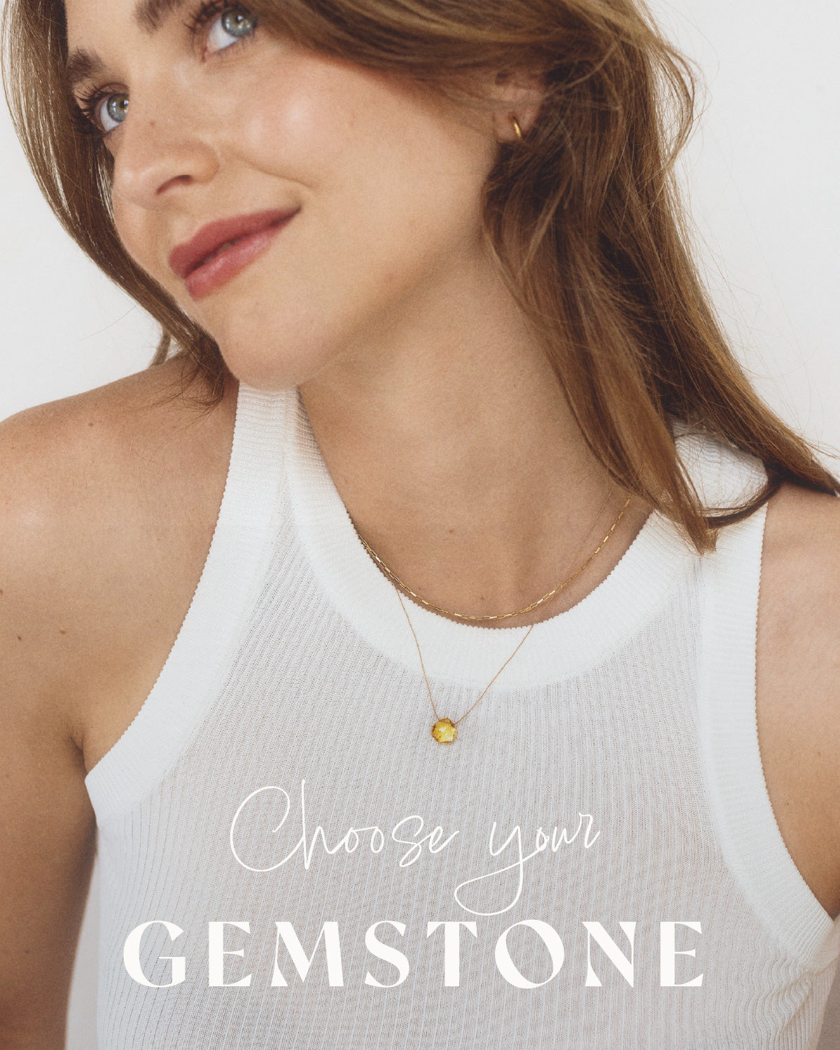 Choose your gemstone. Citrine Fine Cord Necklace.