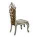 ACME Picardy Side Chair- Fabric/PU & Antique Pearl - Canales Furniture