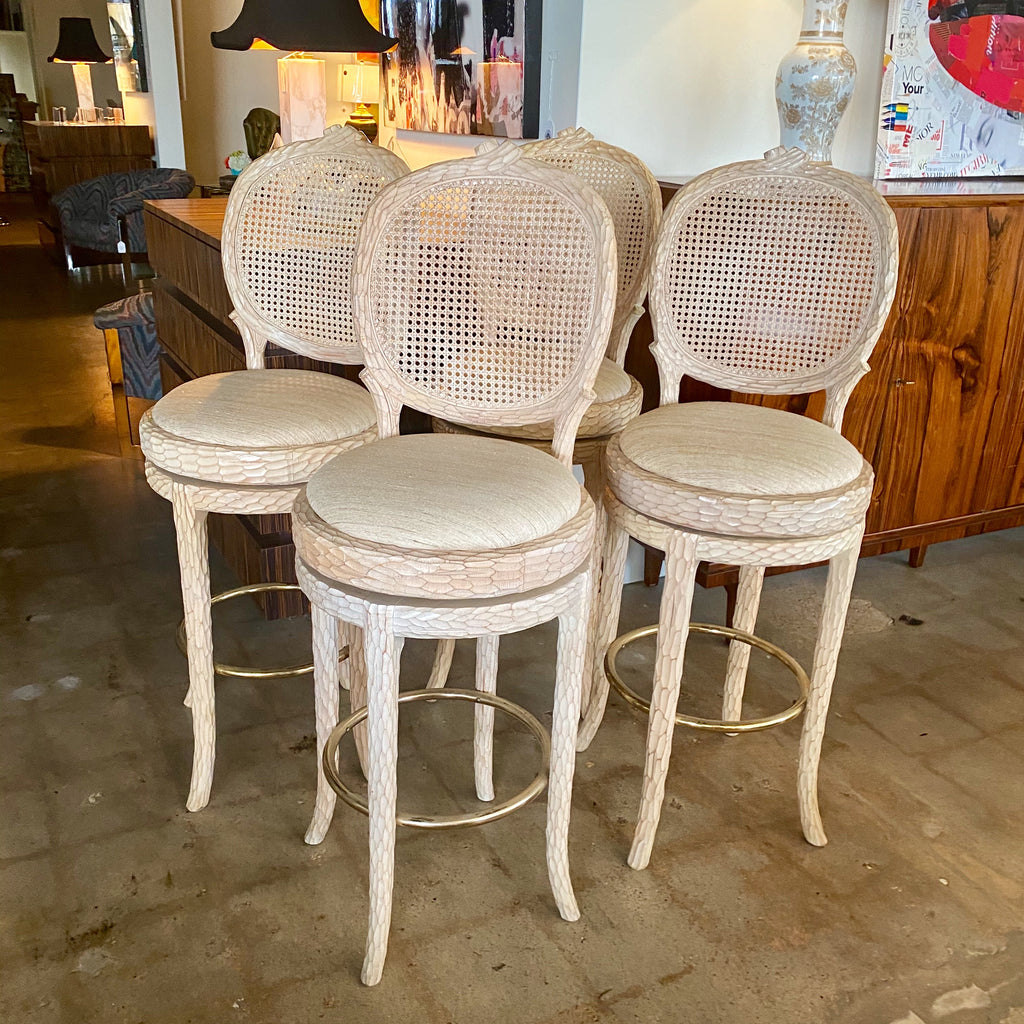 vintage italian faux bois bar stools set of 4