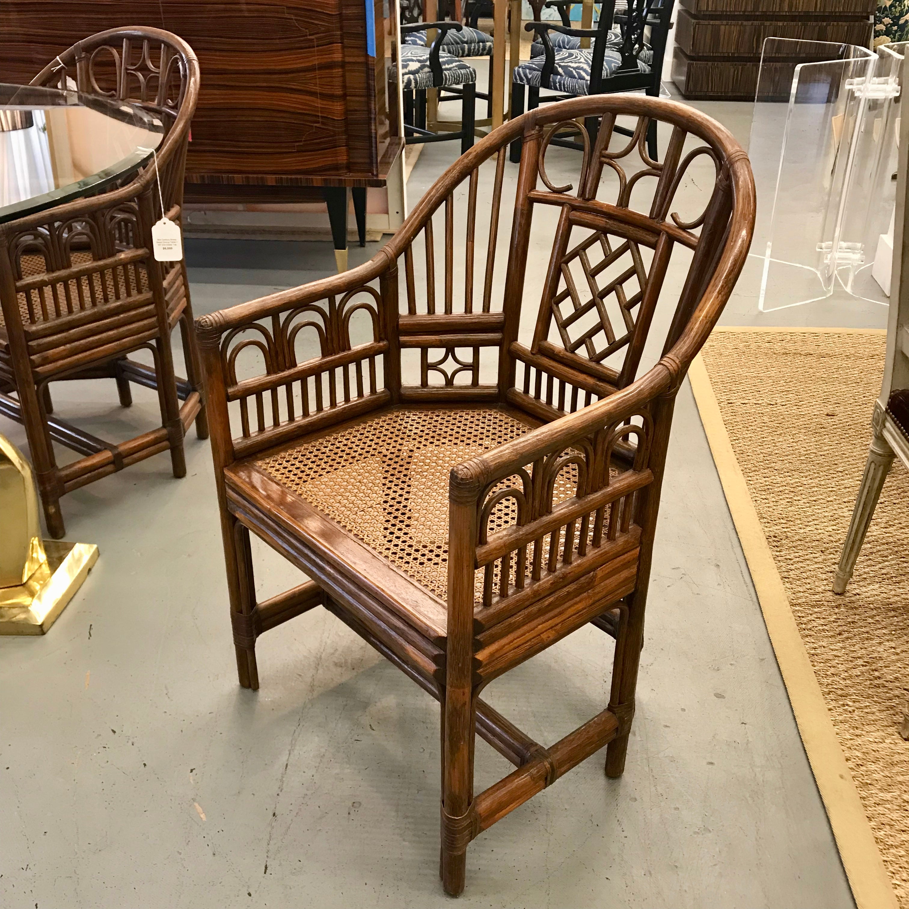 Four Wicker Chair Set 4 Bamboo Chairs Brighton Style Wicker Furniture