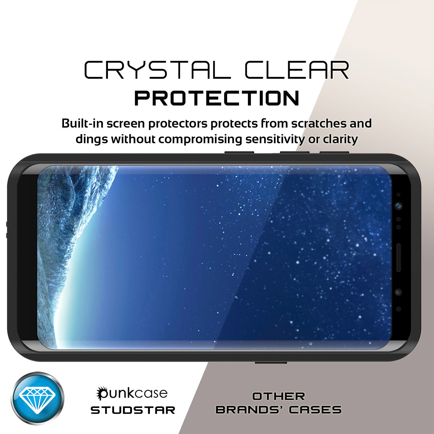 Galaxy S8 Waterproof Case PunkCase StudStar Red