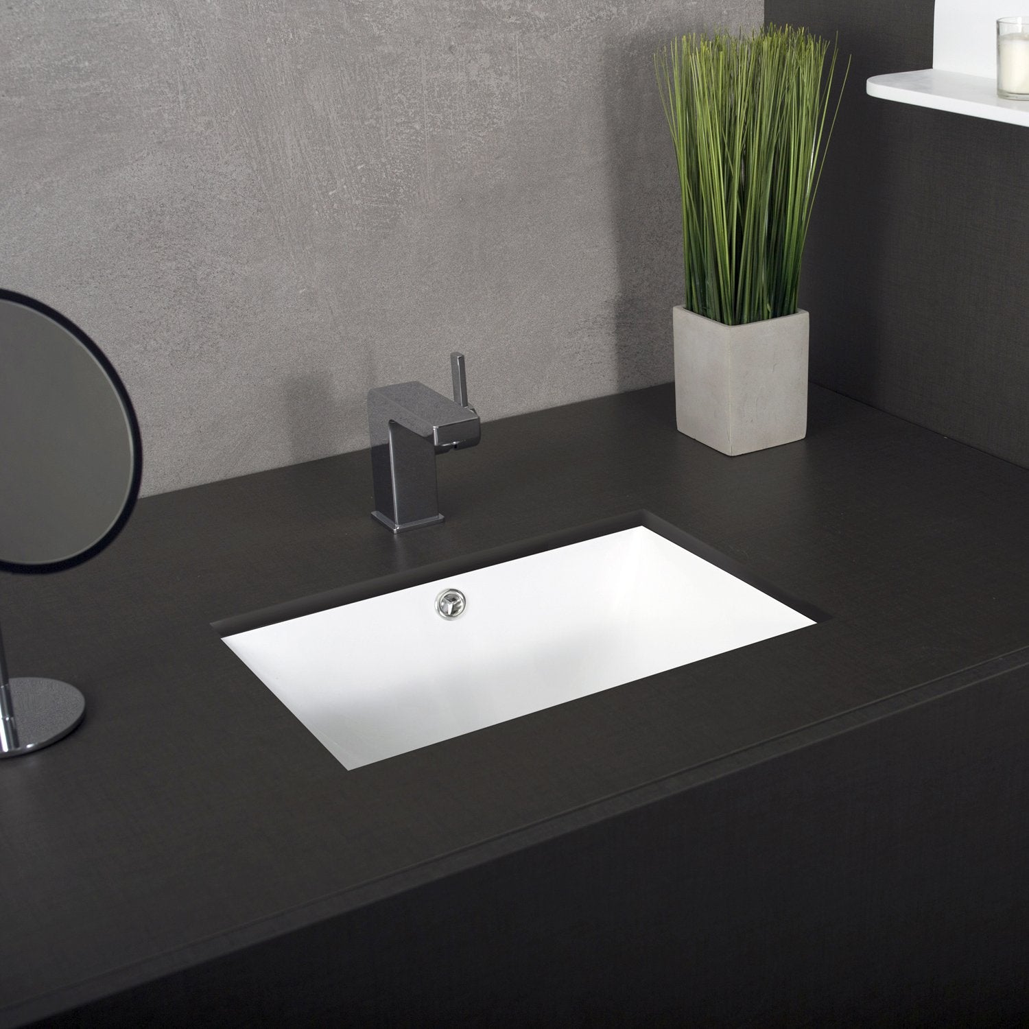 Scarabeo By Nameeks Miky Ceramic Square Undermount Bathroom Sink