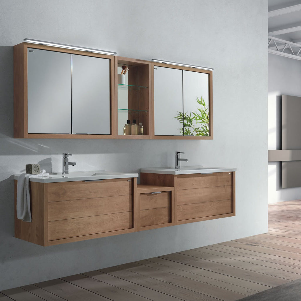 48 Medicine Cabinet Bathroom Vanity Mirror Wall Mount Oak Serie Ti Sbm Distribution