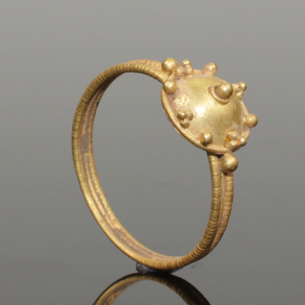 LOVELY ANCIENT BYZANTINE GOLD RING CIRCA - 9th Century AD (9976 ...