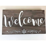 Welcome Wood Front Porch Sign