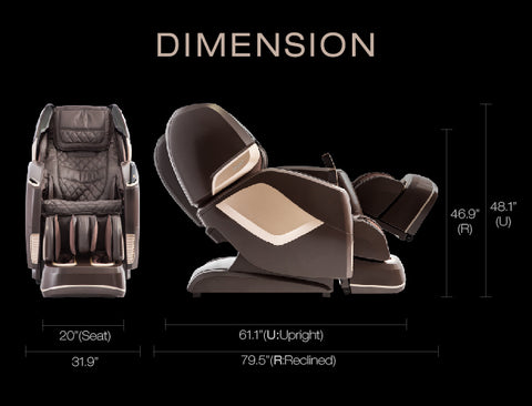 osaki os pro maestro massage chair dimensions