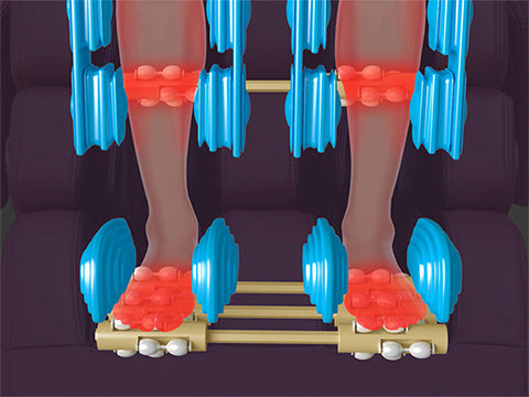 luraco i9 Max Plus calf and foot rollers