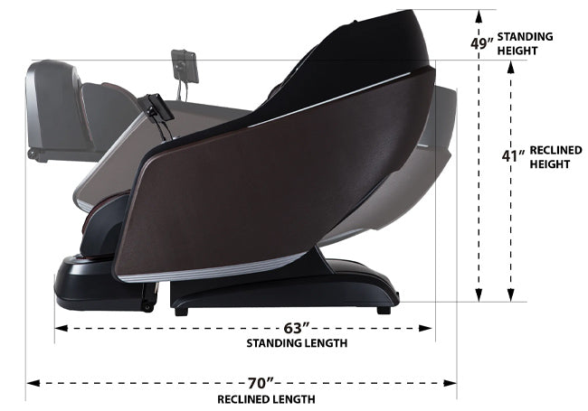 osaki jp-nexus side and recline dimentions