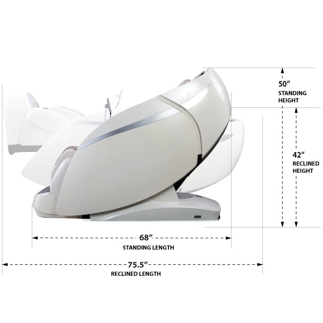 osaki pro 4d duomax side and recline dimentions