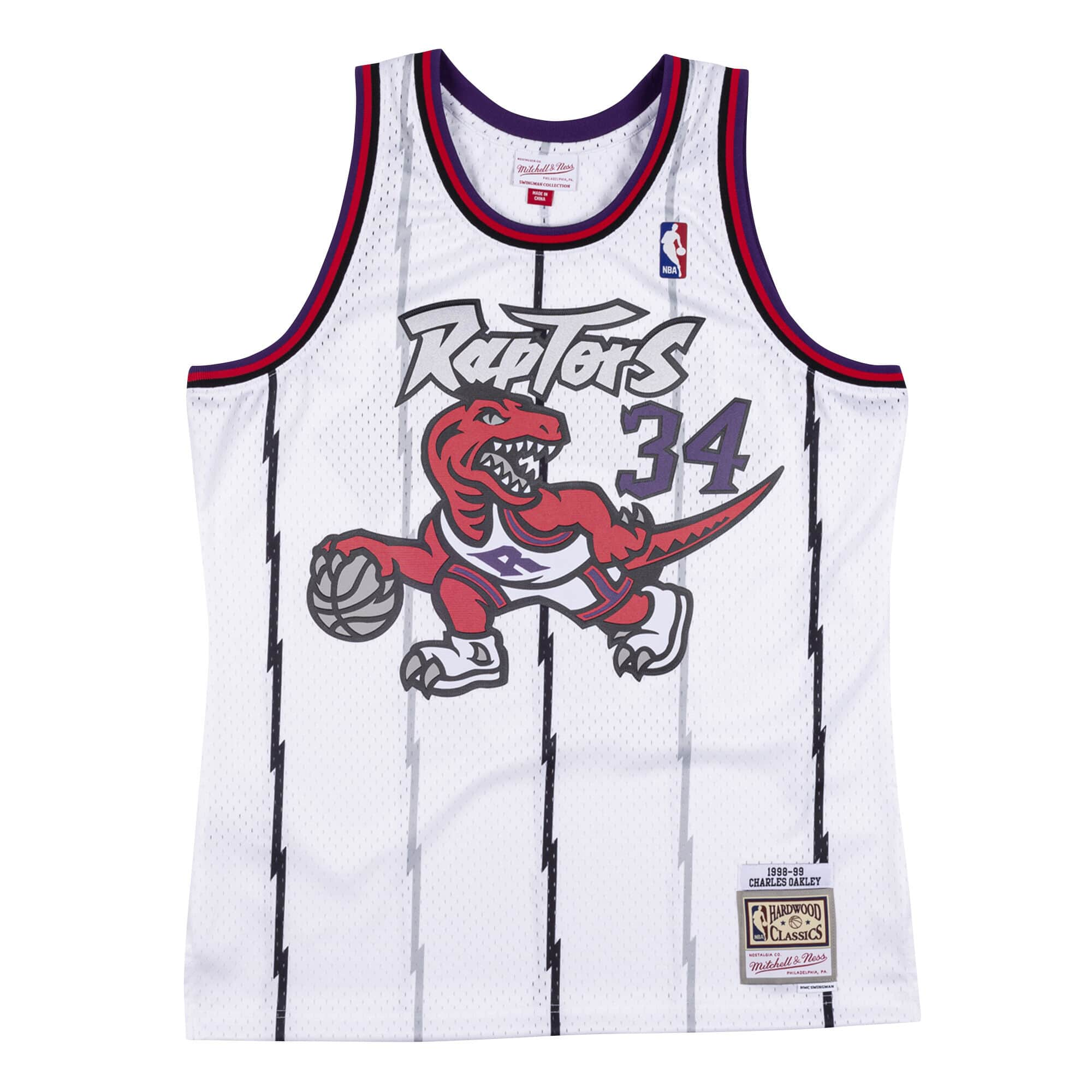 Men's Toronto Raptors Charles Oakley Mitchell & Ness White 1998-99 Har –  Bleacher Bum Collectibles